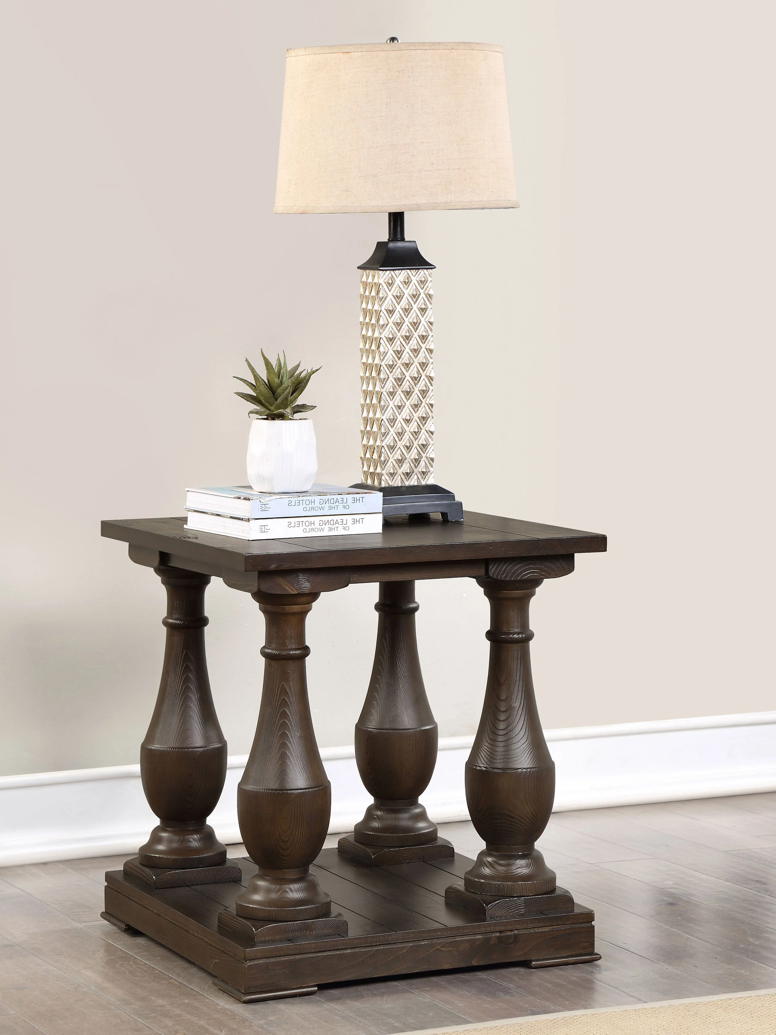 Walden Rectangular Wood Side End Table Coffee Brown - Image 3