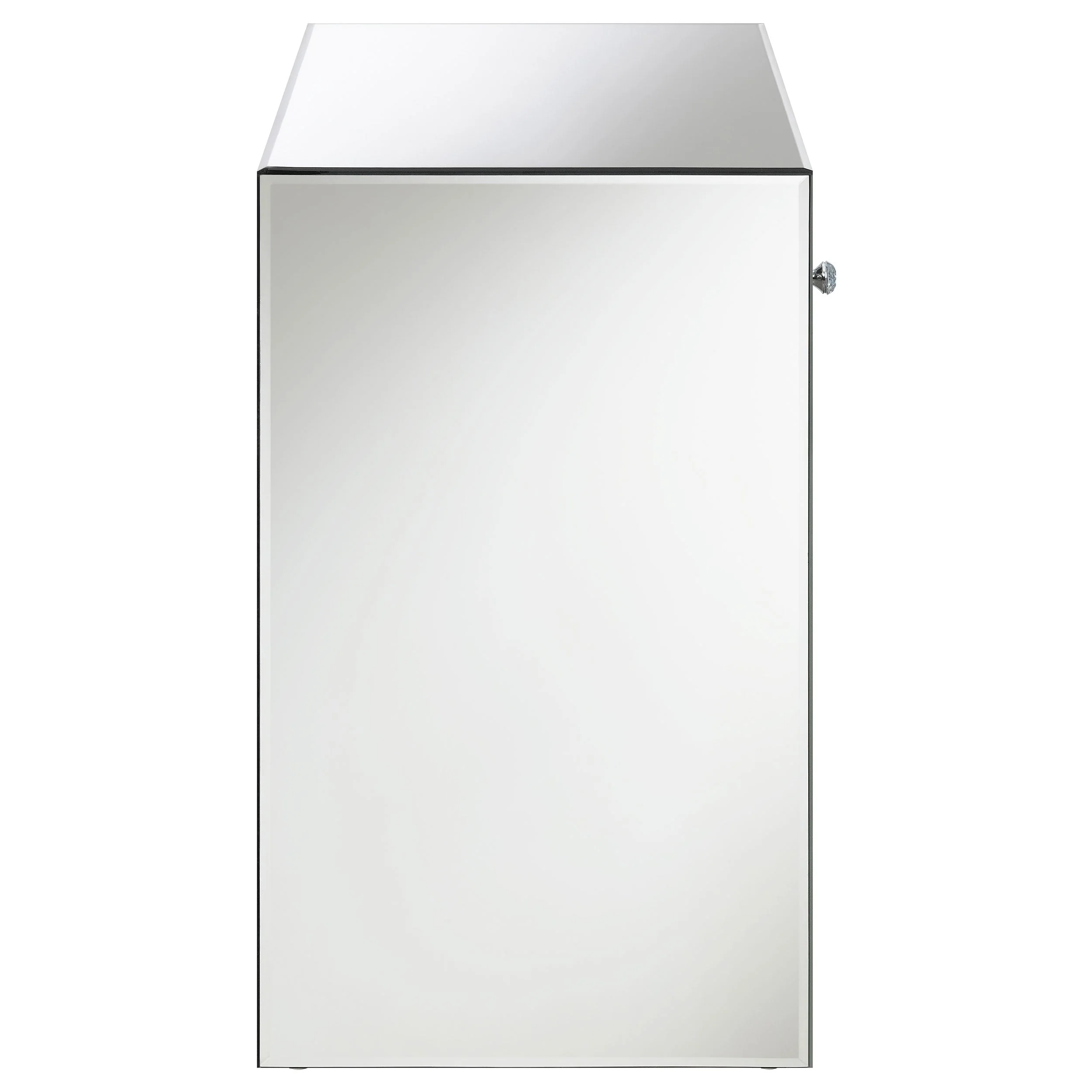 Coquette 1-drawer Mirrored Accent Side Table Silver - Image 7