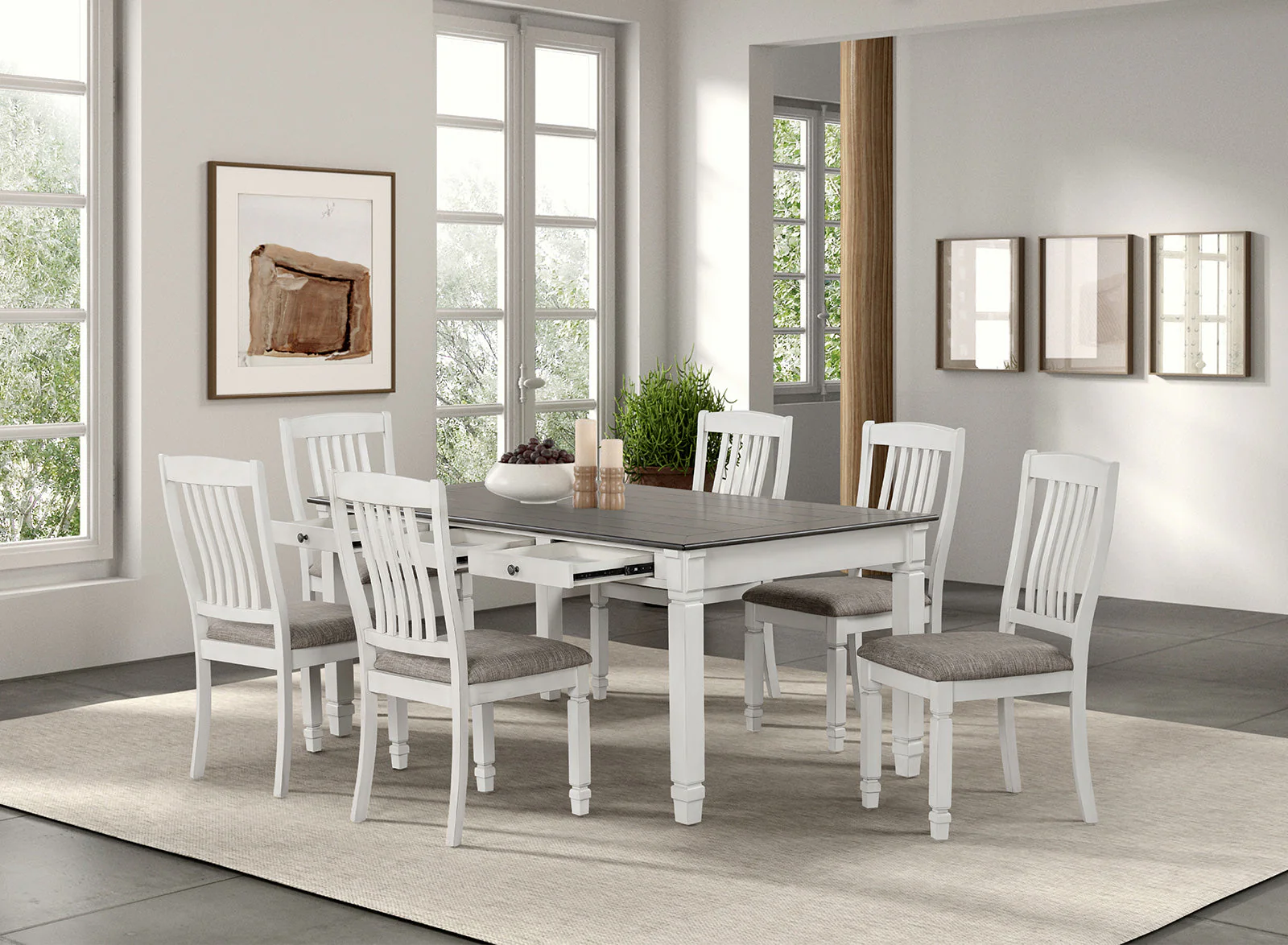 Pendola Rustic White Chair (Set of 2) - Image 2