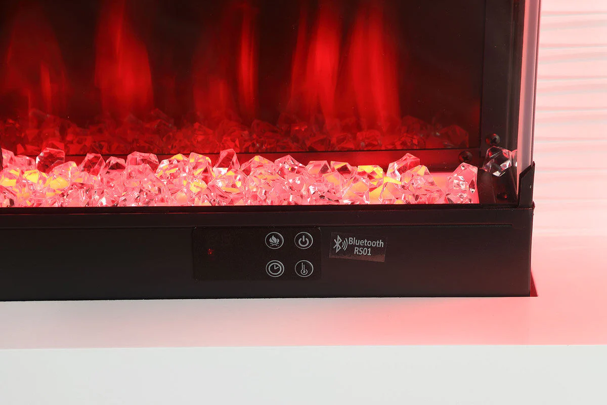 Peseux White 71" TV Stand w/ Electric Fireplace - Image 4