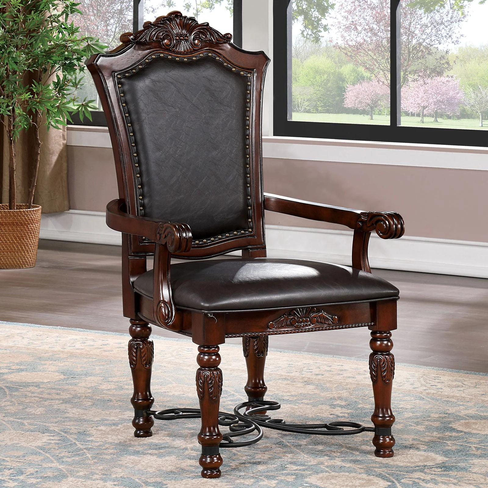 Picardy Brown Cherry/Black 7 Pc. Dining Room Set - Image 3