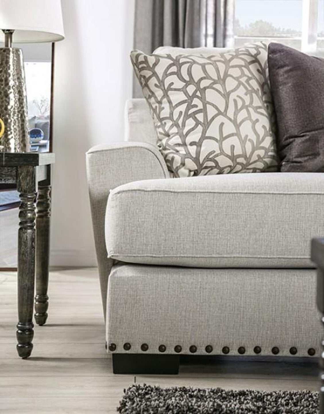 Picotee Light Gray Loveseat - Image 2