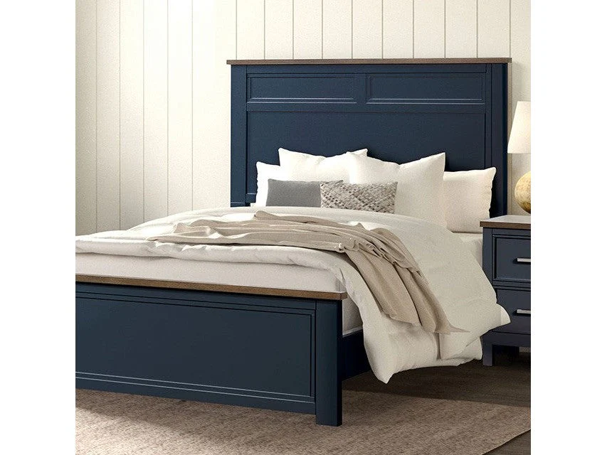 Pinetop Blue/Dark Brown Full Bed
