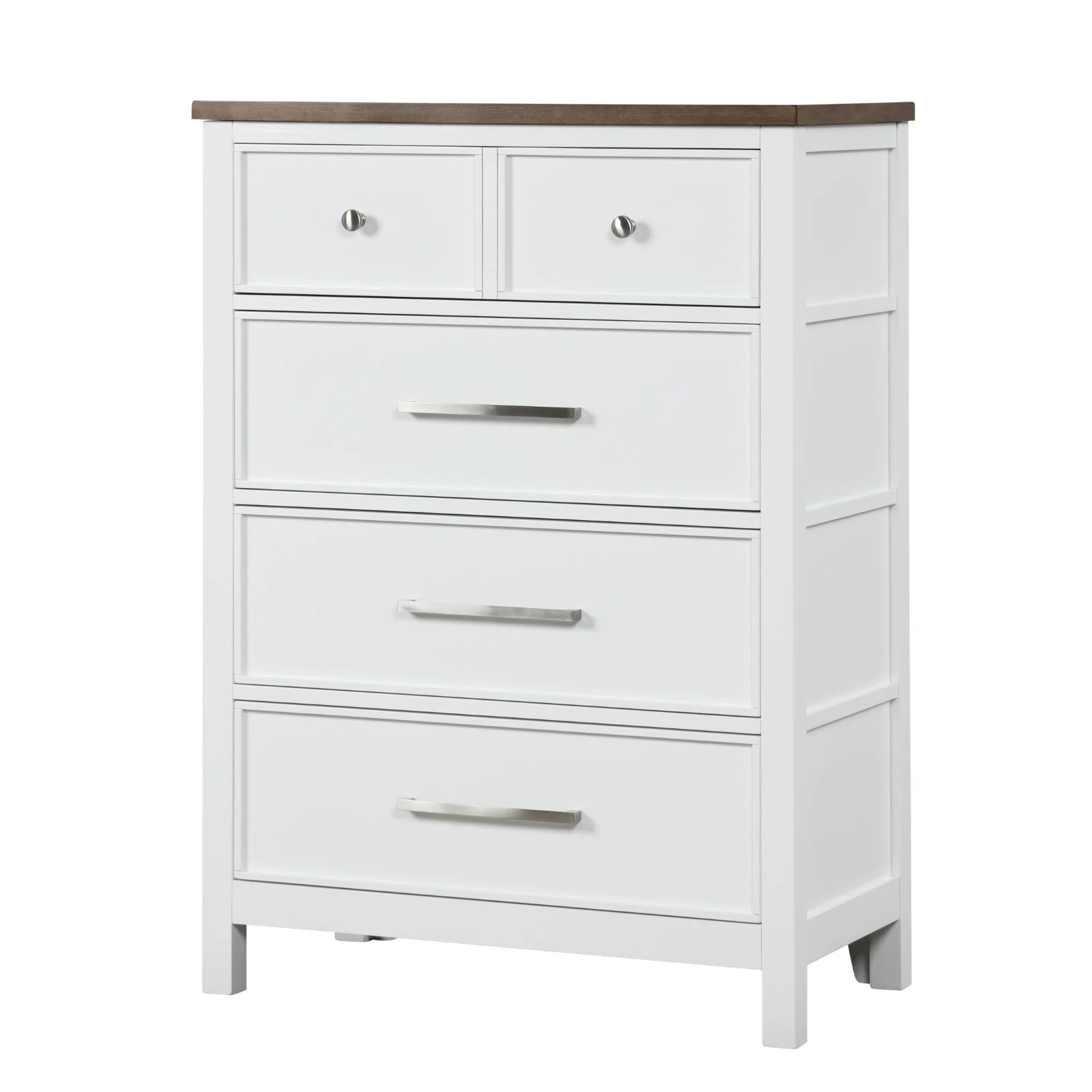 Pinetop White Twin 5 Piece Bedroom Set w/Chest - Image 3
