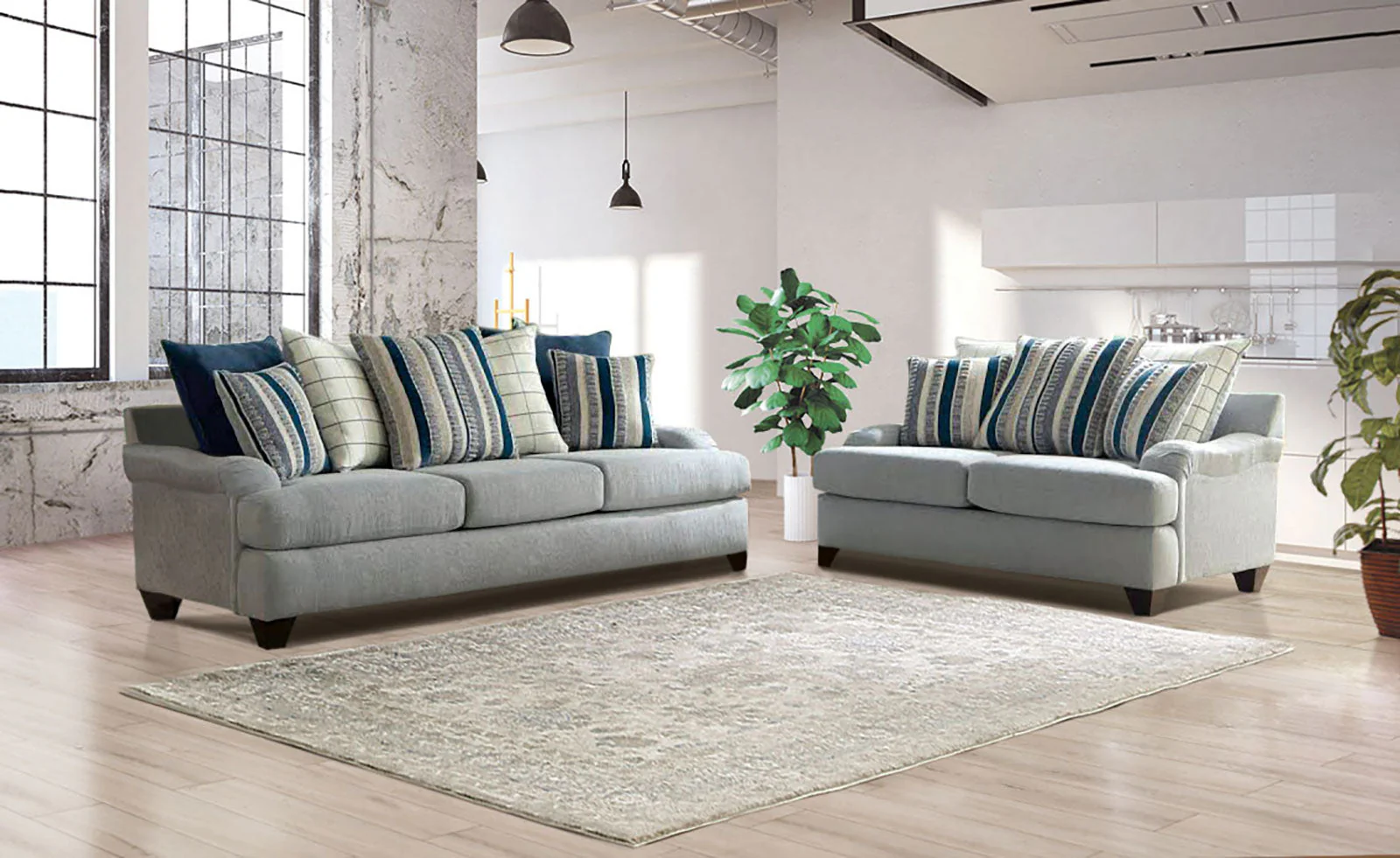 Plaistow Gray Loveseat - Image 2