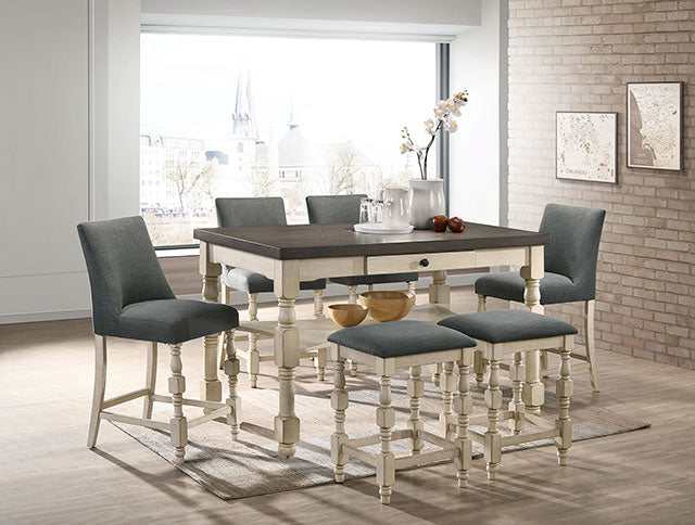 Plymouth Ivory/Dark Gray Counter Height Table - Image 3