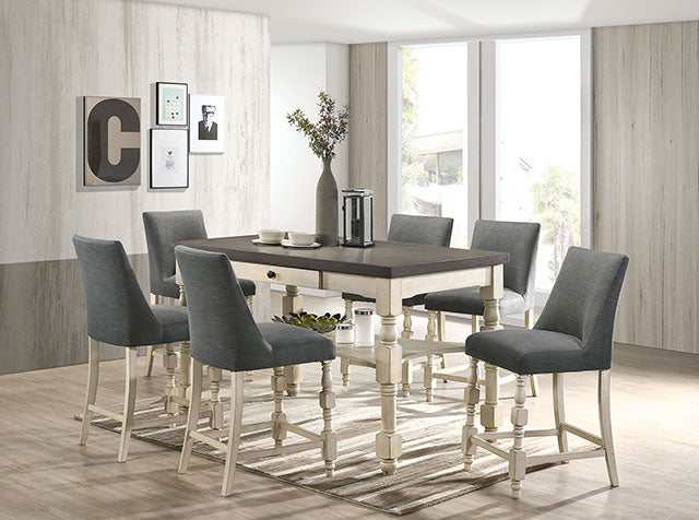 Plymouth Ivory/Dark Gray Counter Height Table - Image 4