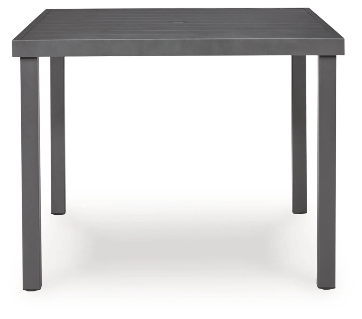 Point Bonita Square Dining Table with Umbrella Option - Image 3