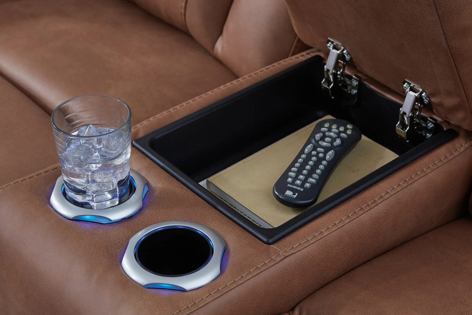 Point Clear Power Reclining Loveseat/Console/Adjustable Headrest - Image 8