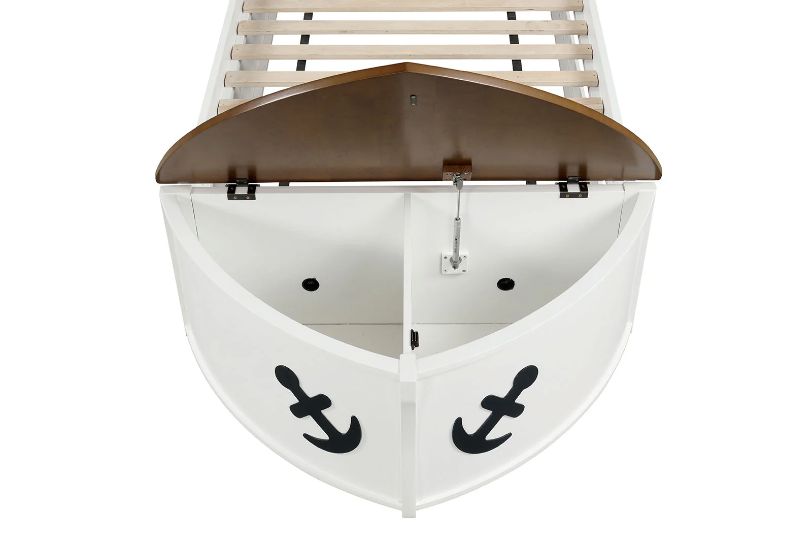 Poseidon White/Oak  Captain Bed w/Trundle - Image 3