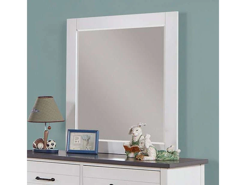 Priam White/Gray Mirror