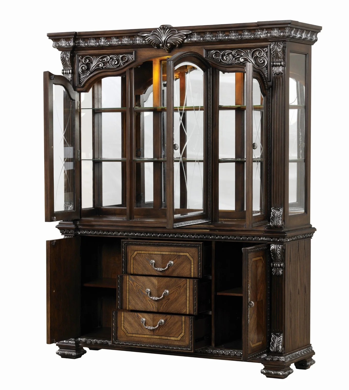 Promenade Dark Brown Hutch Buffet - Image 2