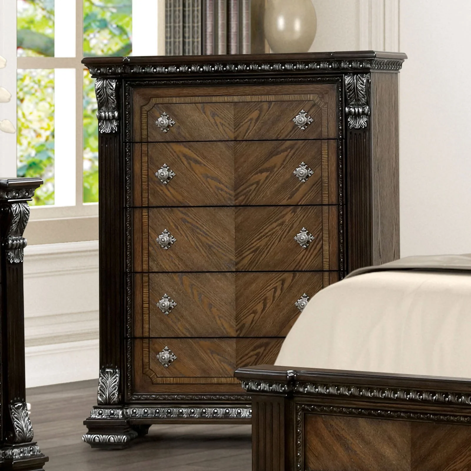 Promenade Espresso Queen 5 Piece Bedroom Set w/Chest - Image 3
