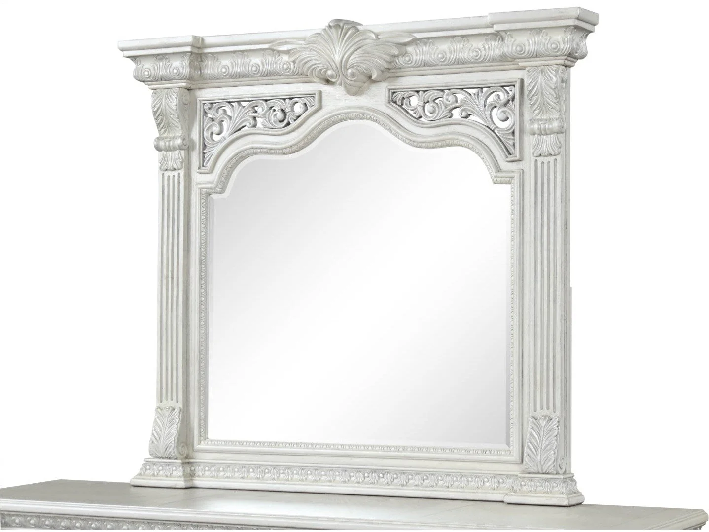 Promenade Wire Brushed White Mirror