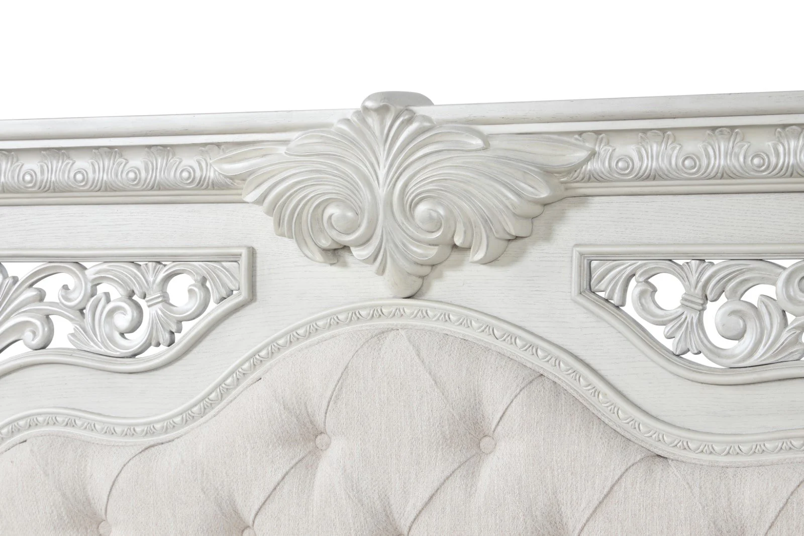 Promenade Wire Brushed White Queen 4 Piece Bedroom Set - Image 7