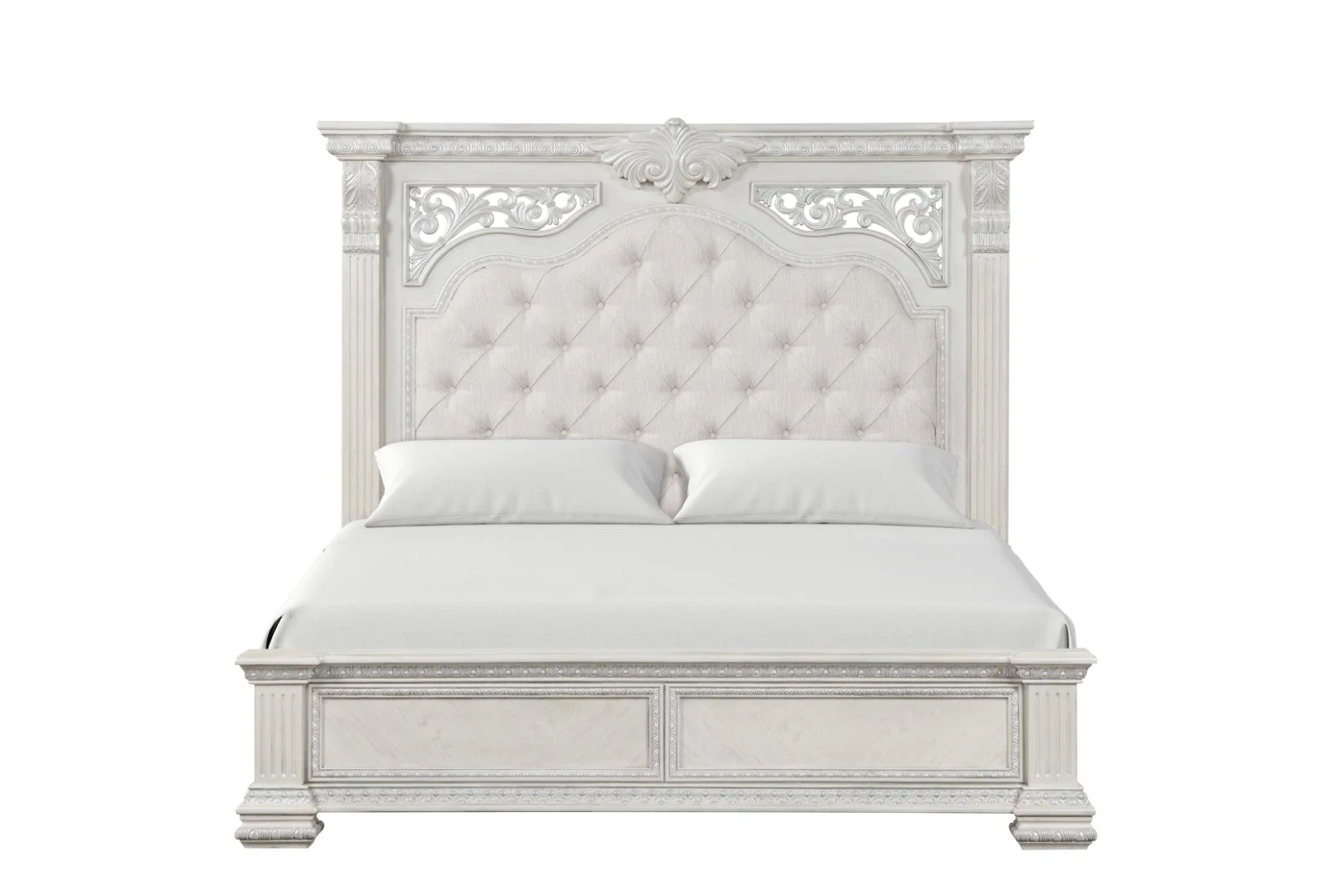 Promenade Wire Brushed White Queen 5 Piece Bedroom Set w/Chest - Image 8