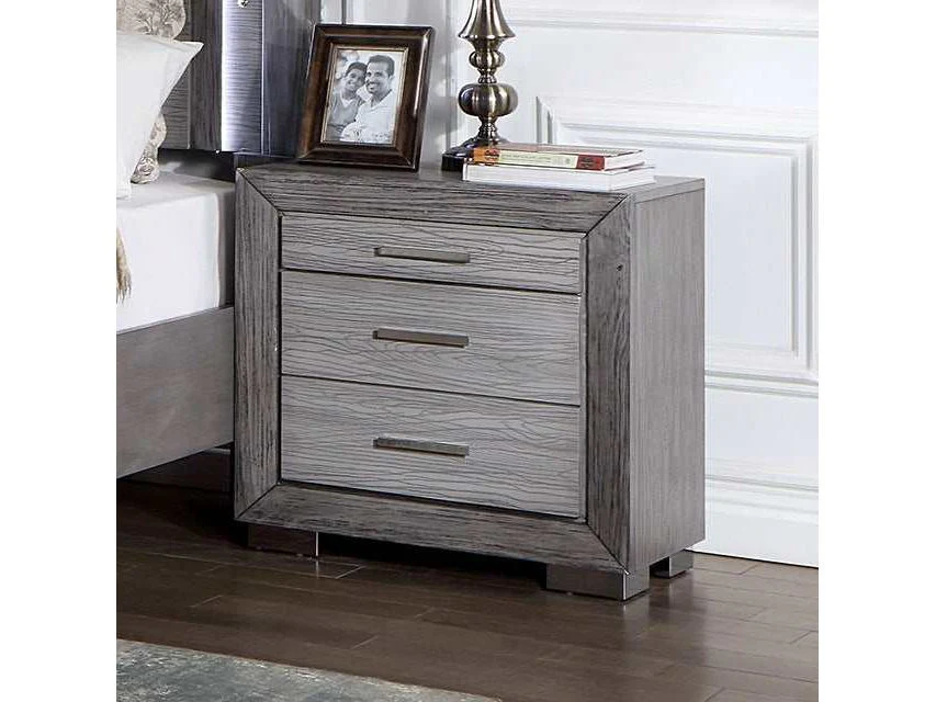 Raiden Gray Nightstand w/ USB