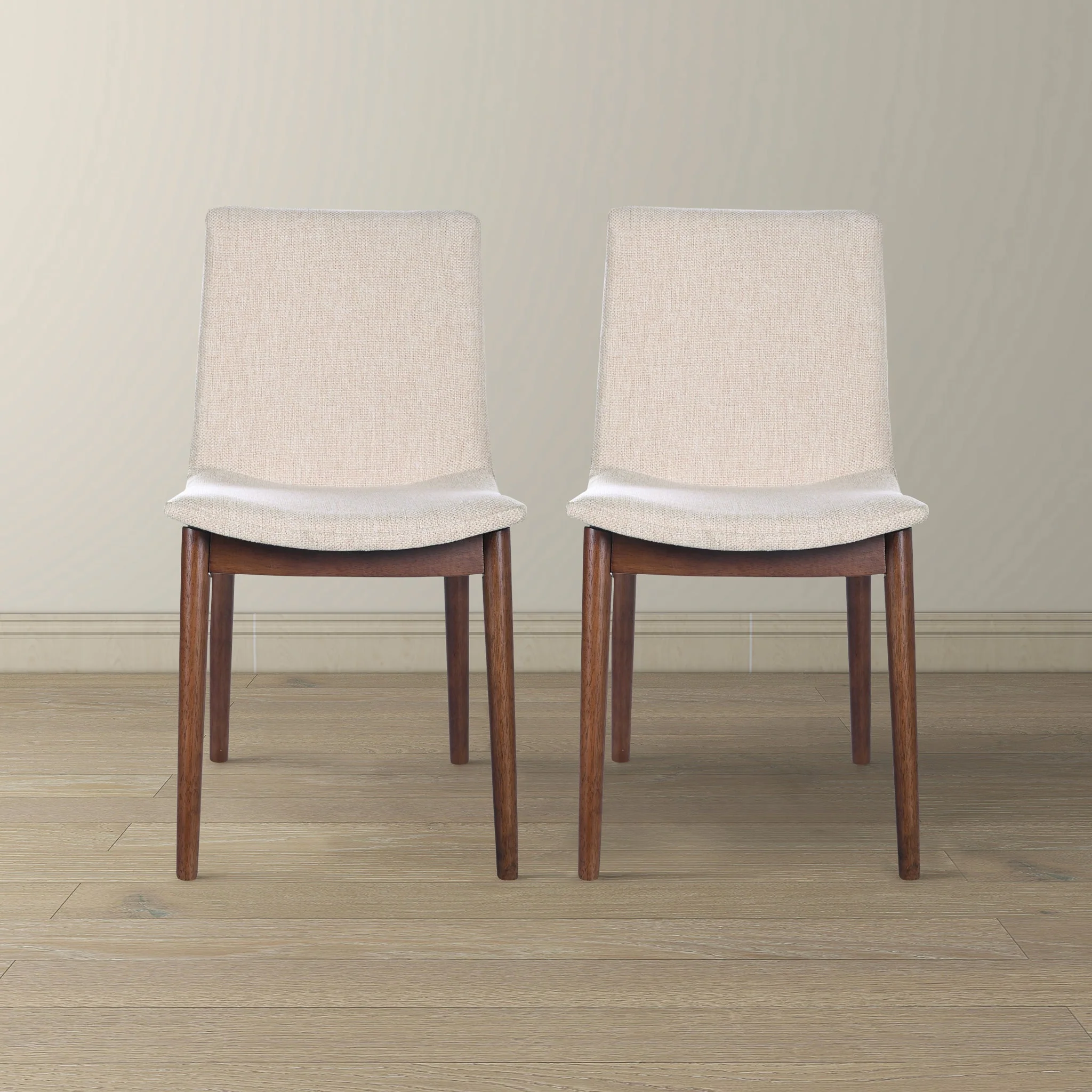 Ravel Beige Fabric Dining Chair Set of 2 - Image 2