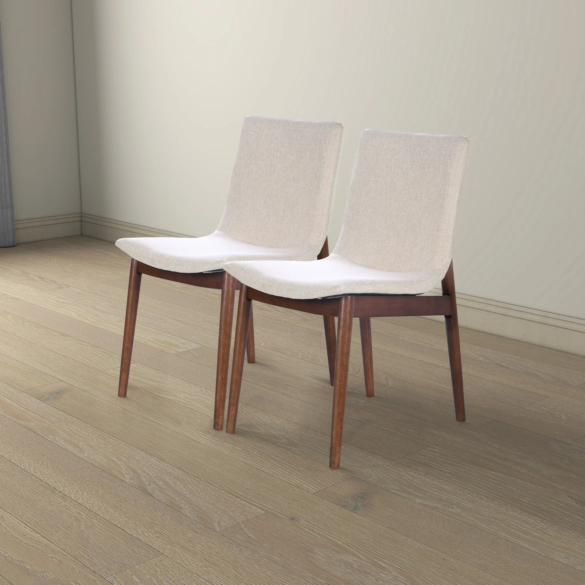 Ravel Beige Fabric Dining Chair Set of 2 - Image 3