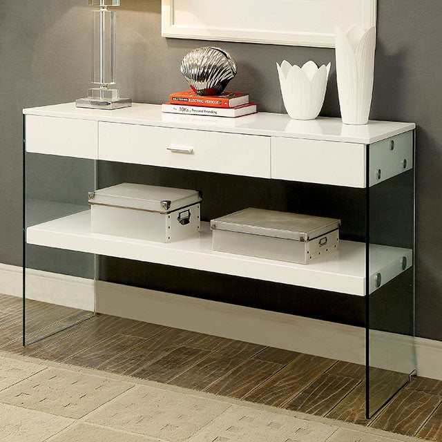 Raya White Sofa Table - Image 2