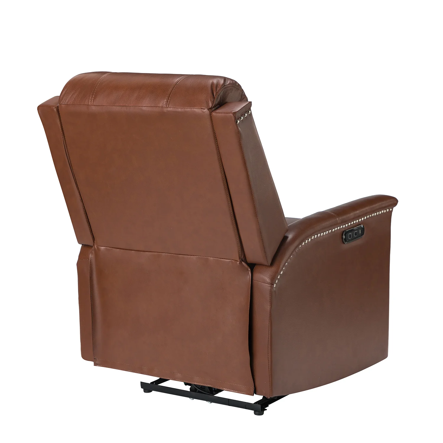 Heinrich Genuine Leather Power Recliner in Brown - Image 6