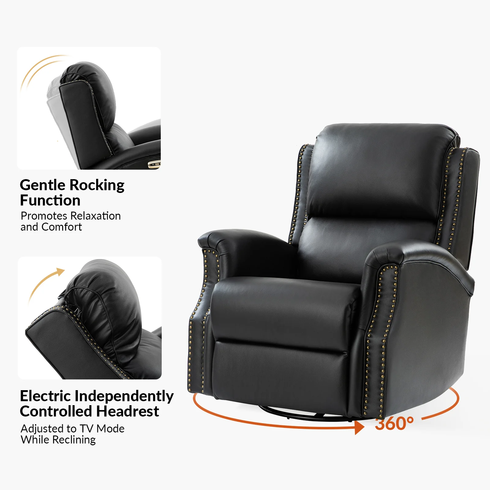 Andreas Glider Chair in Black - Image 5