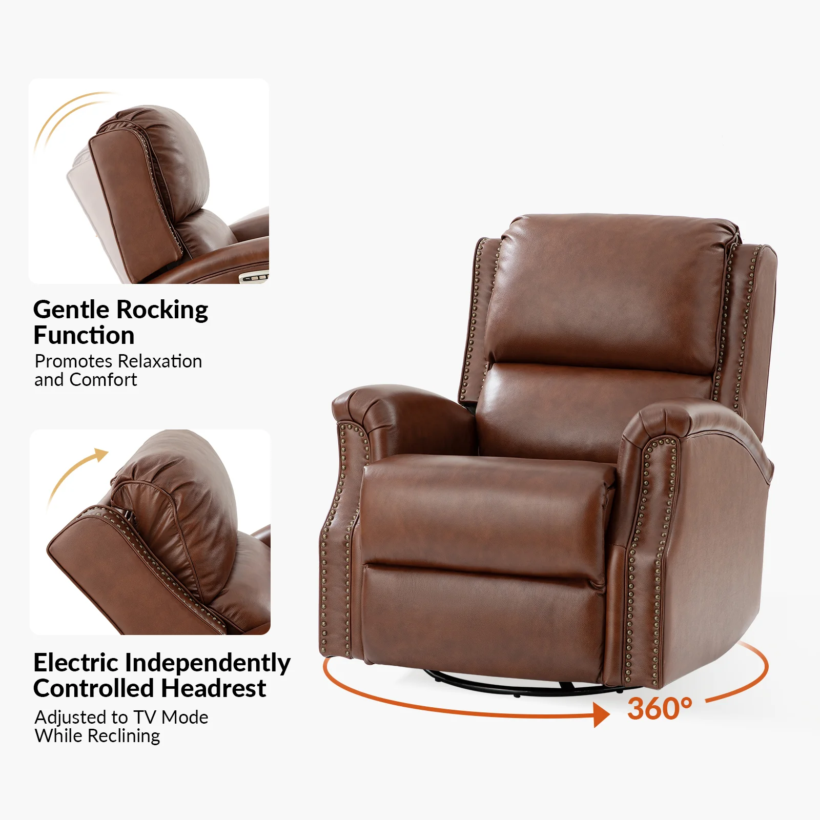 Andreas Recliner in Brown - Image 5
