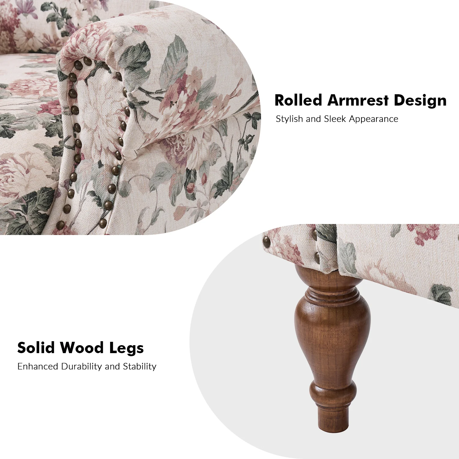 Rosalie Manual Recliner in Floral - Image 6