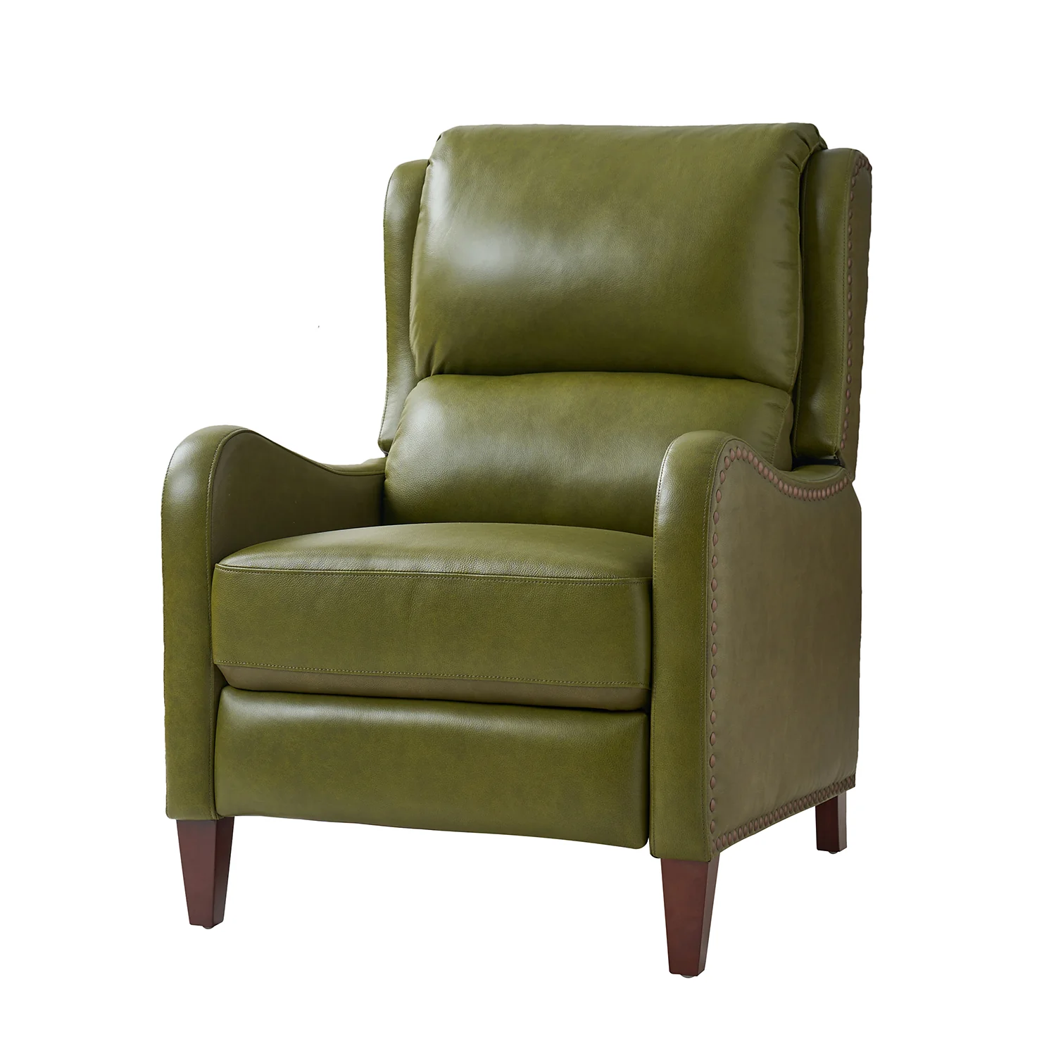Hyde Genuine Leather Recliner in Olive - Image 2