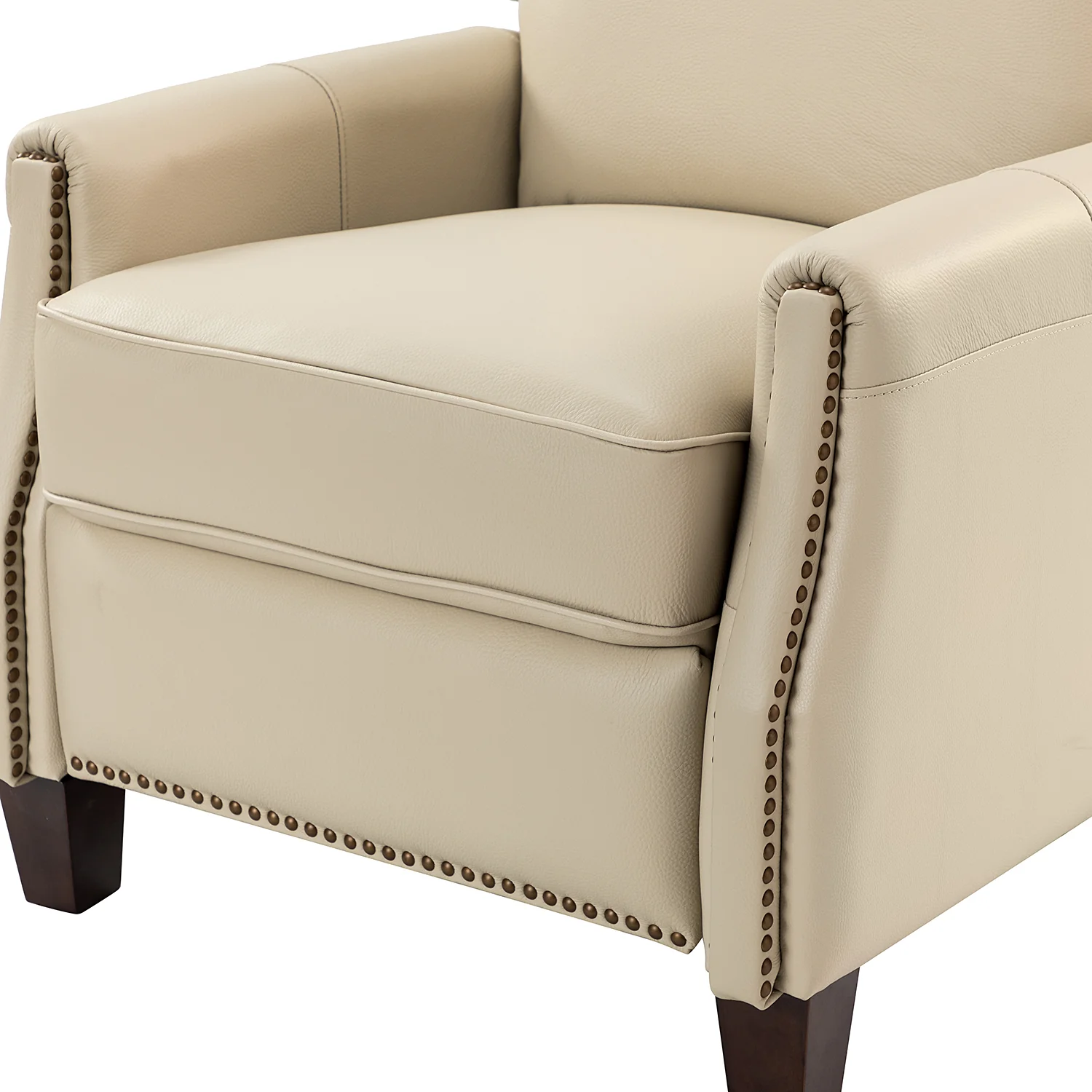 Erendiria Genuine Leather Recliner in Beige - Image 6