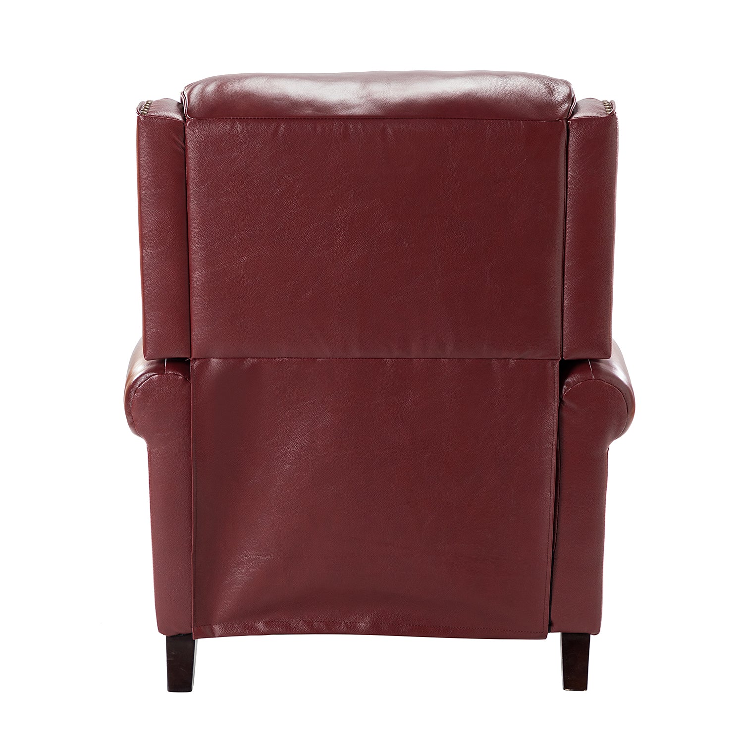 Franco Genuine Leather Recliner in Burgundy - Image 5
