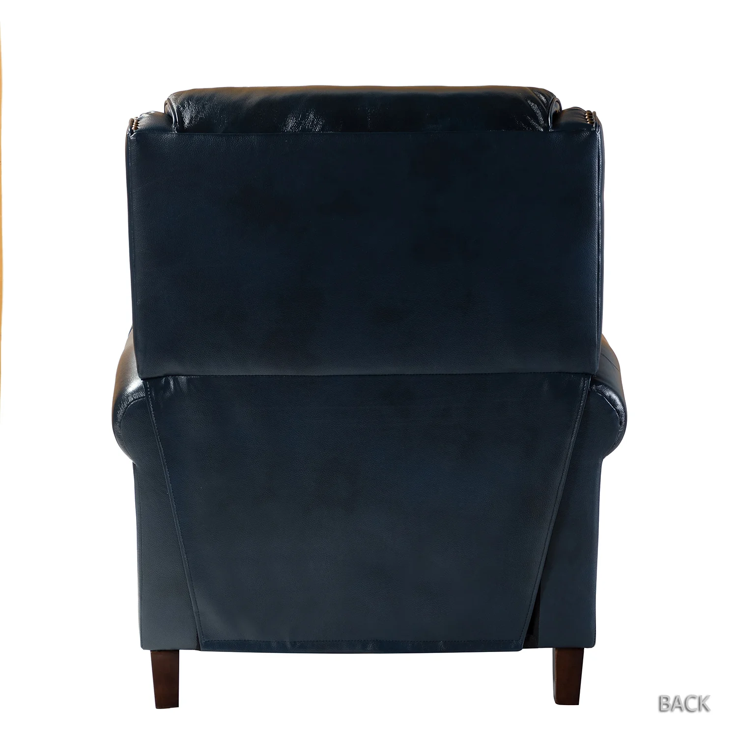 Franco Genuine Leather Recliner in Navy - Image 4