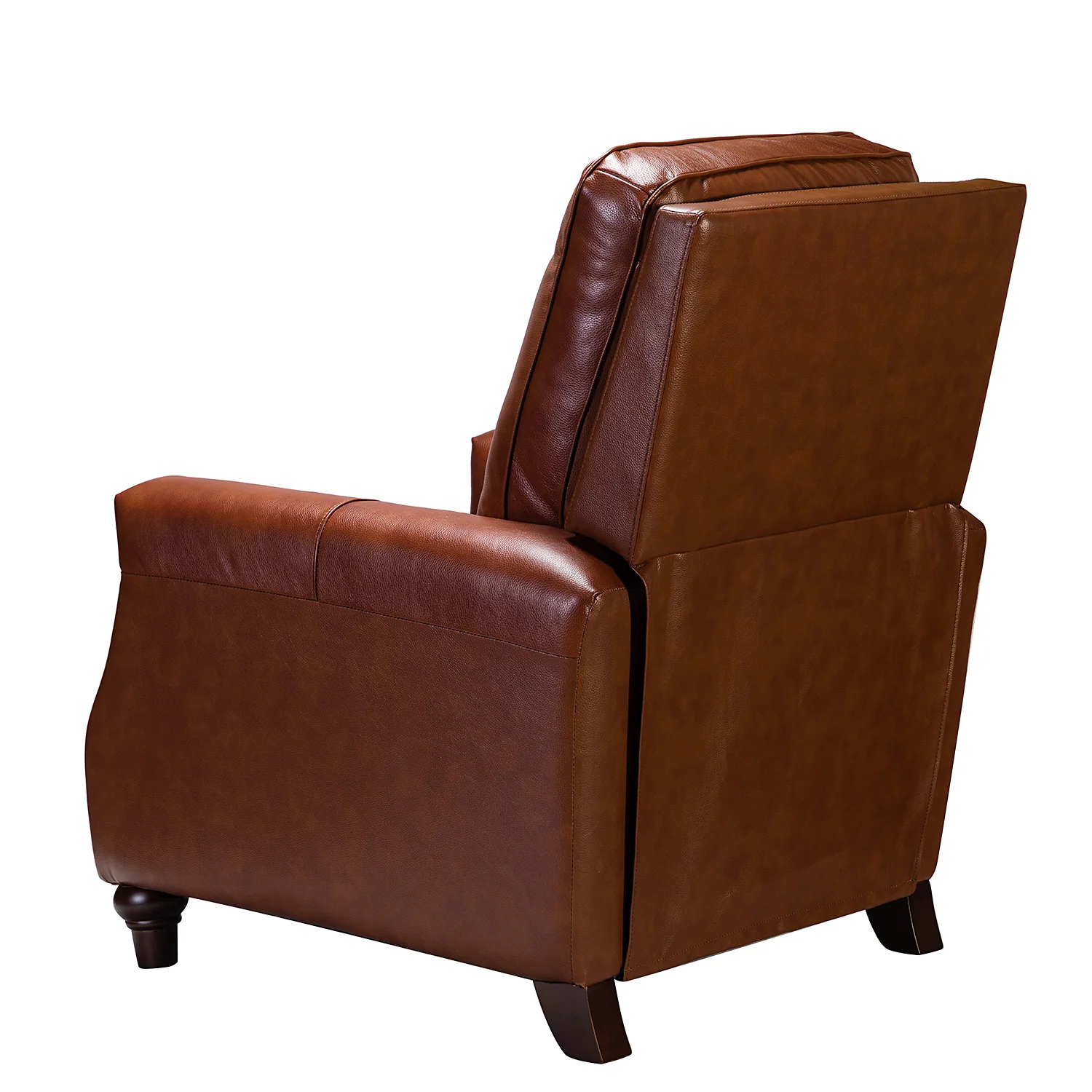 Amil Genuine Leather Recliner in Brown - Image 4