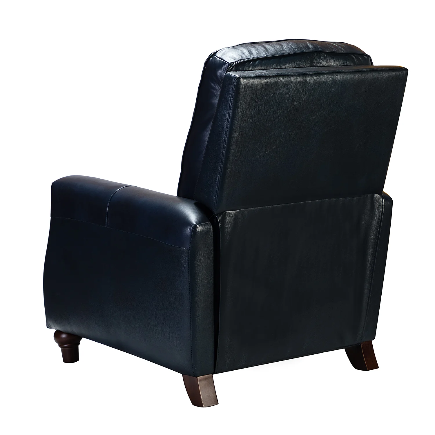 Amil Genuine Leather Recliner in Navy - Image 4