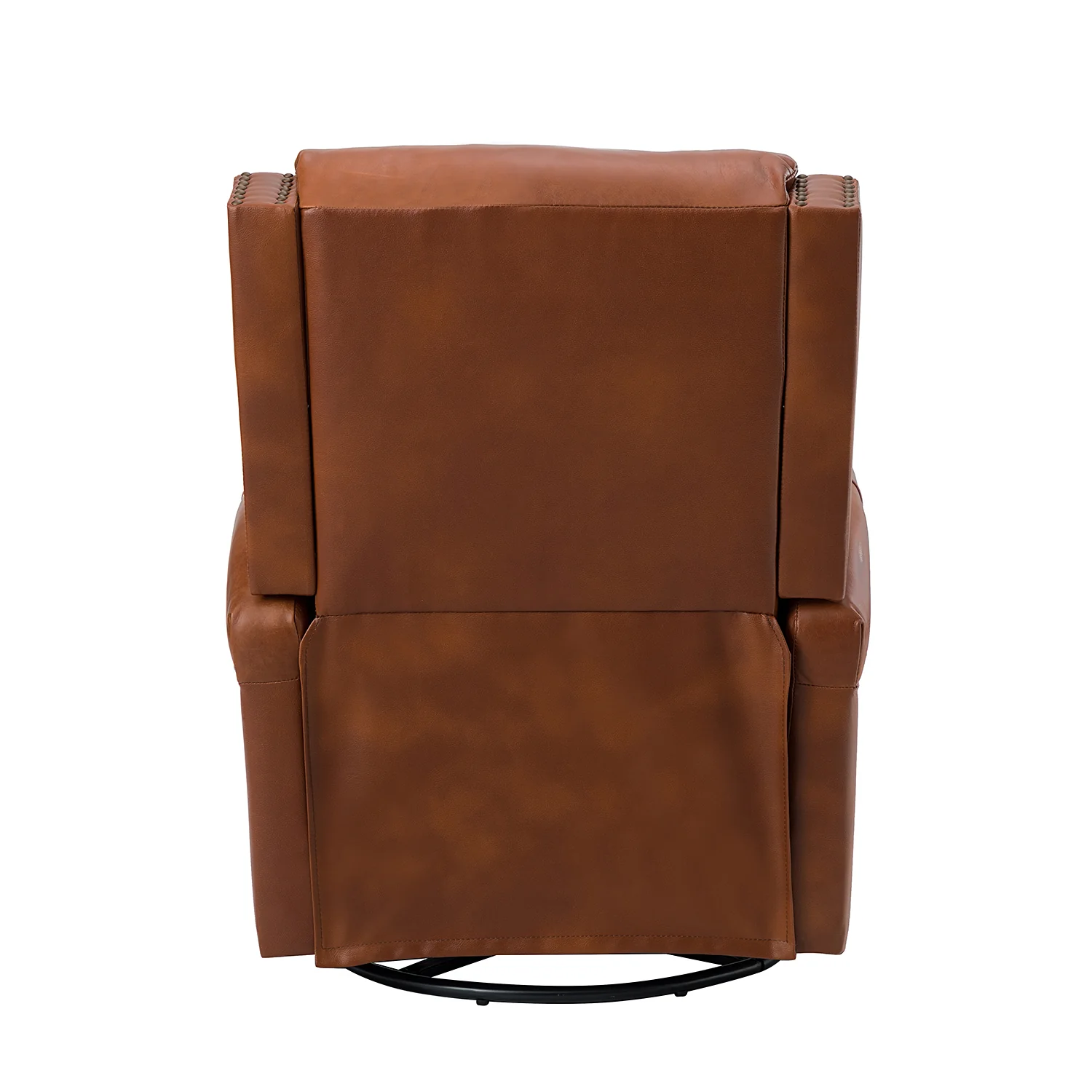 Louise Genuine Leather Swivel Rocker Recliner in Saddle - Image 5