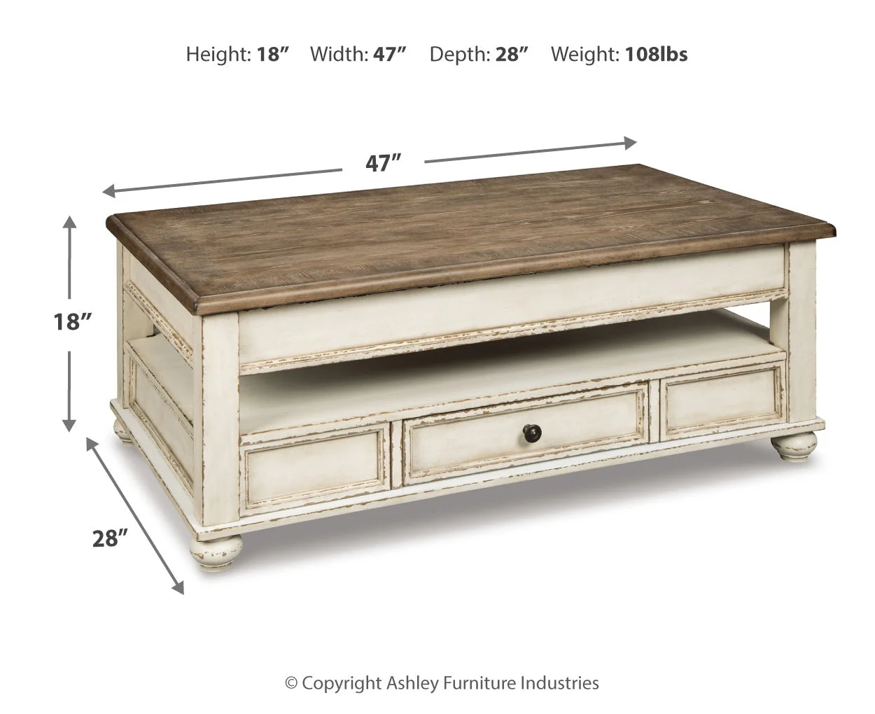 Realyn Lift Top Cocktail Table - Image 4