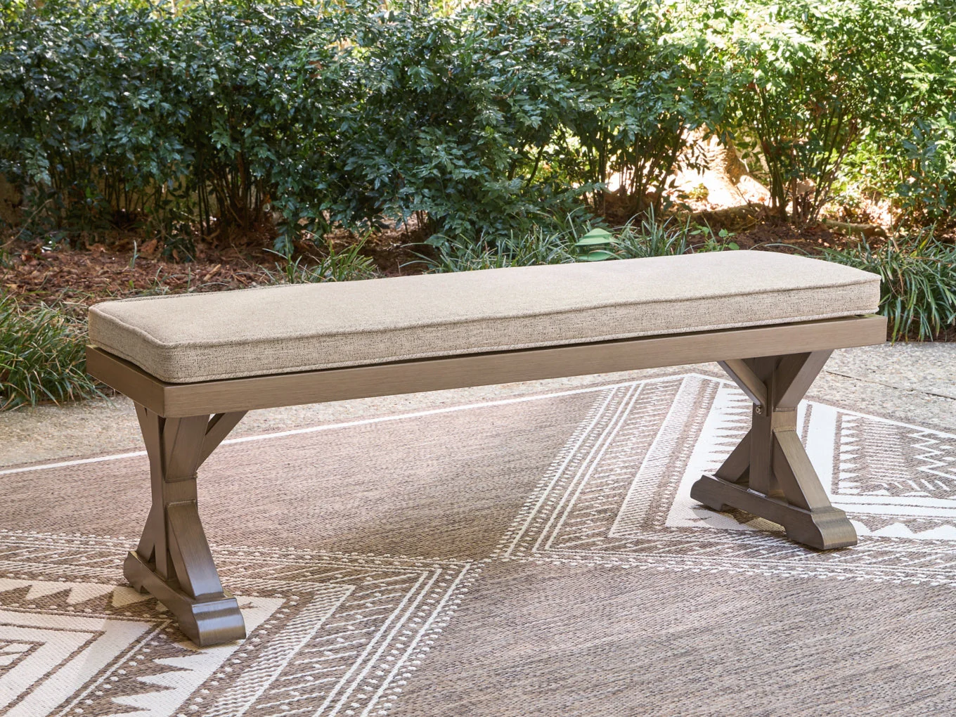 Revare Beach Bench with Cushion - Image 2
