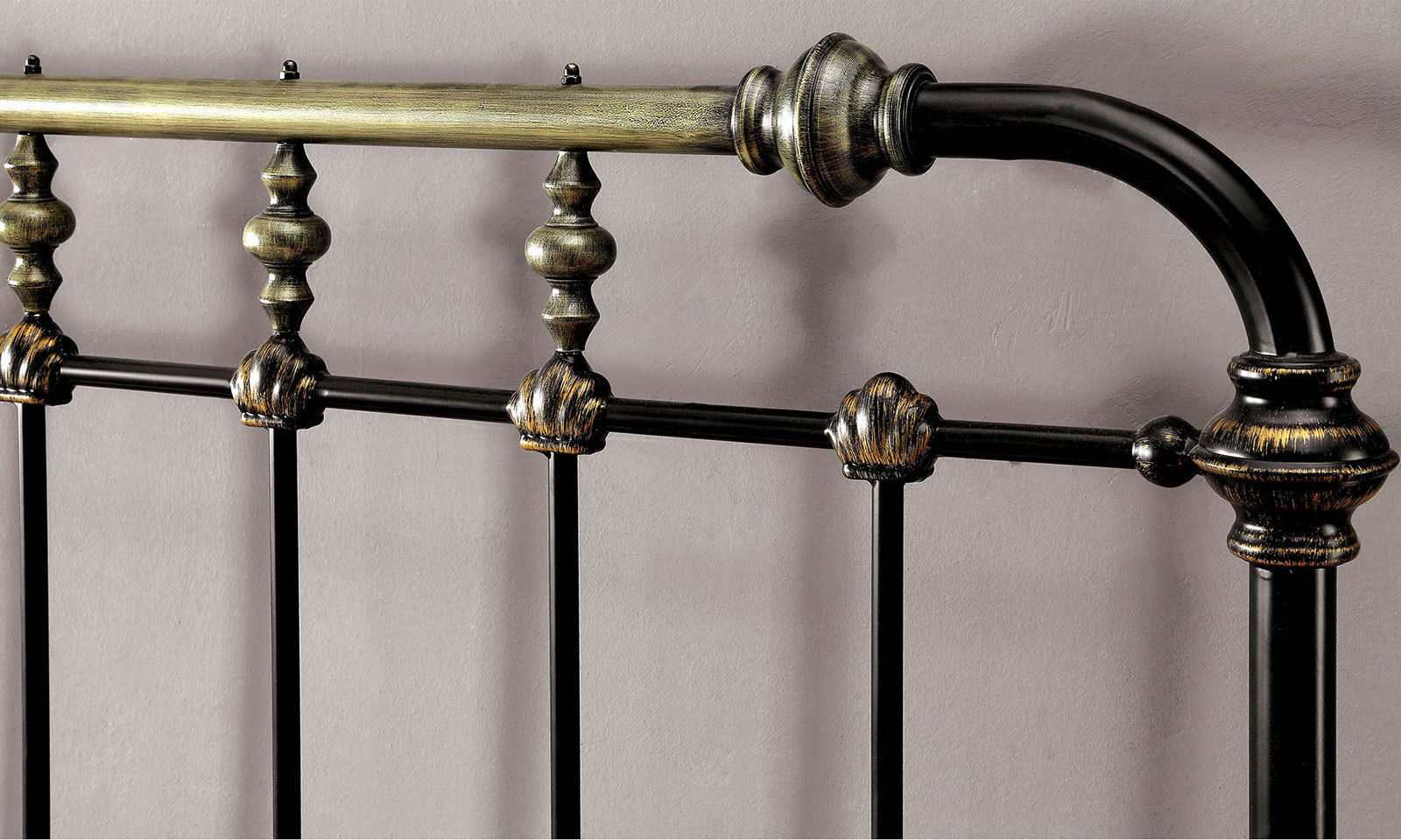 Riana Antique Black Queen Bed - Image 2