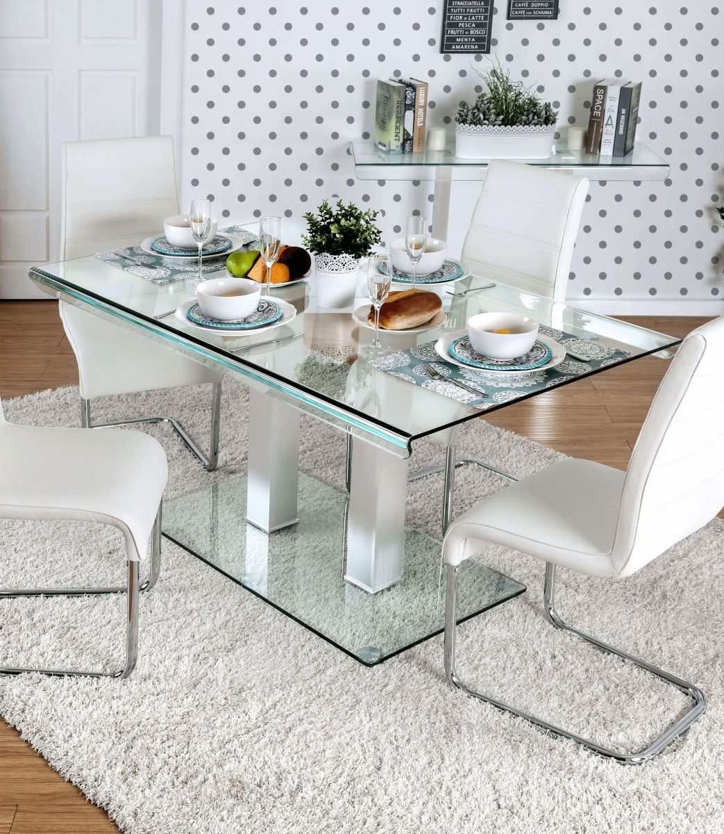 Richfield Silver & Chrome Dining Table - Image 3