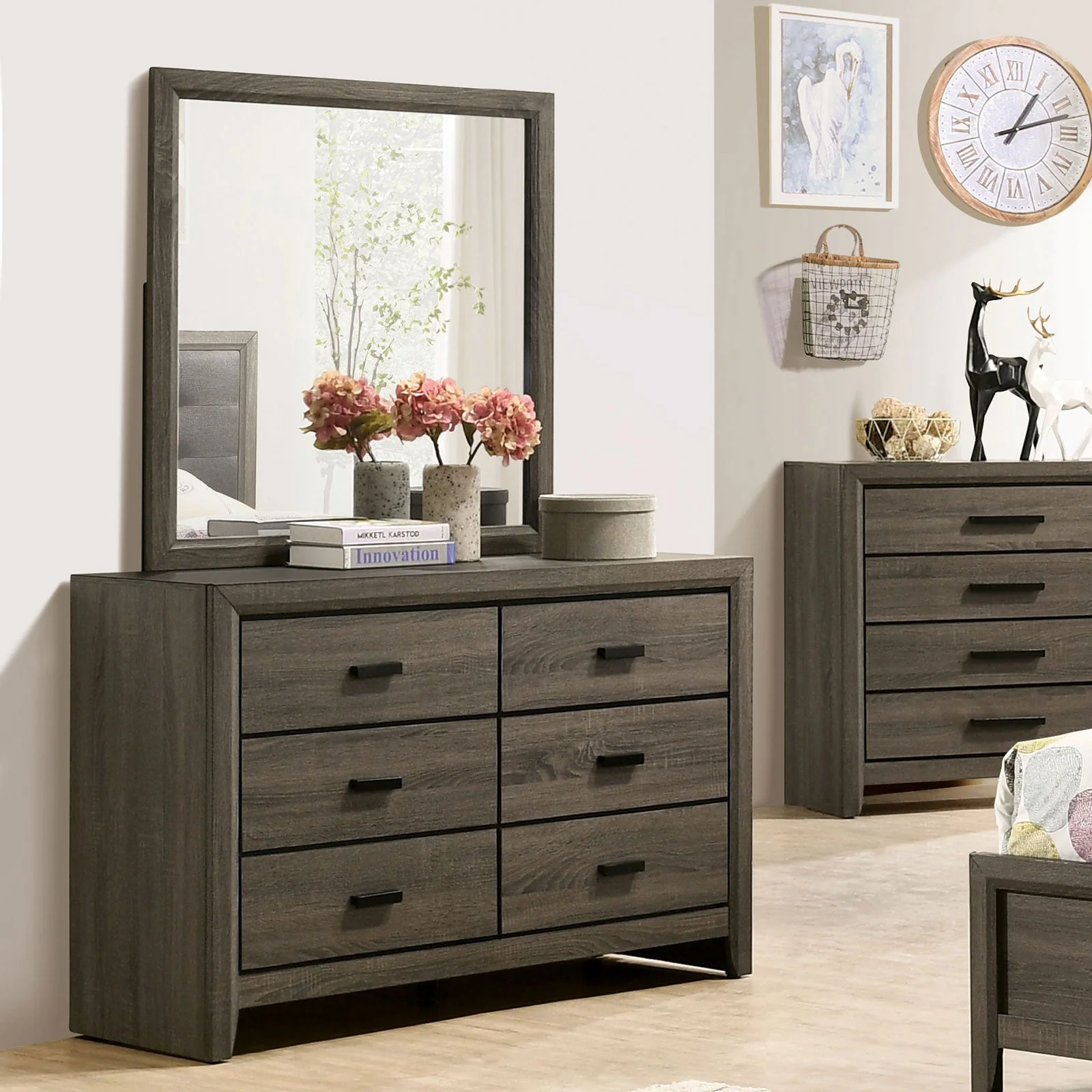 Roanne Gray/Charcoal 4 Pc. Full Bedroom Set - Image 5