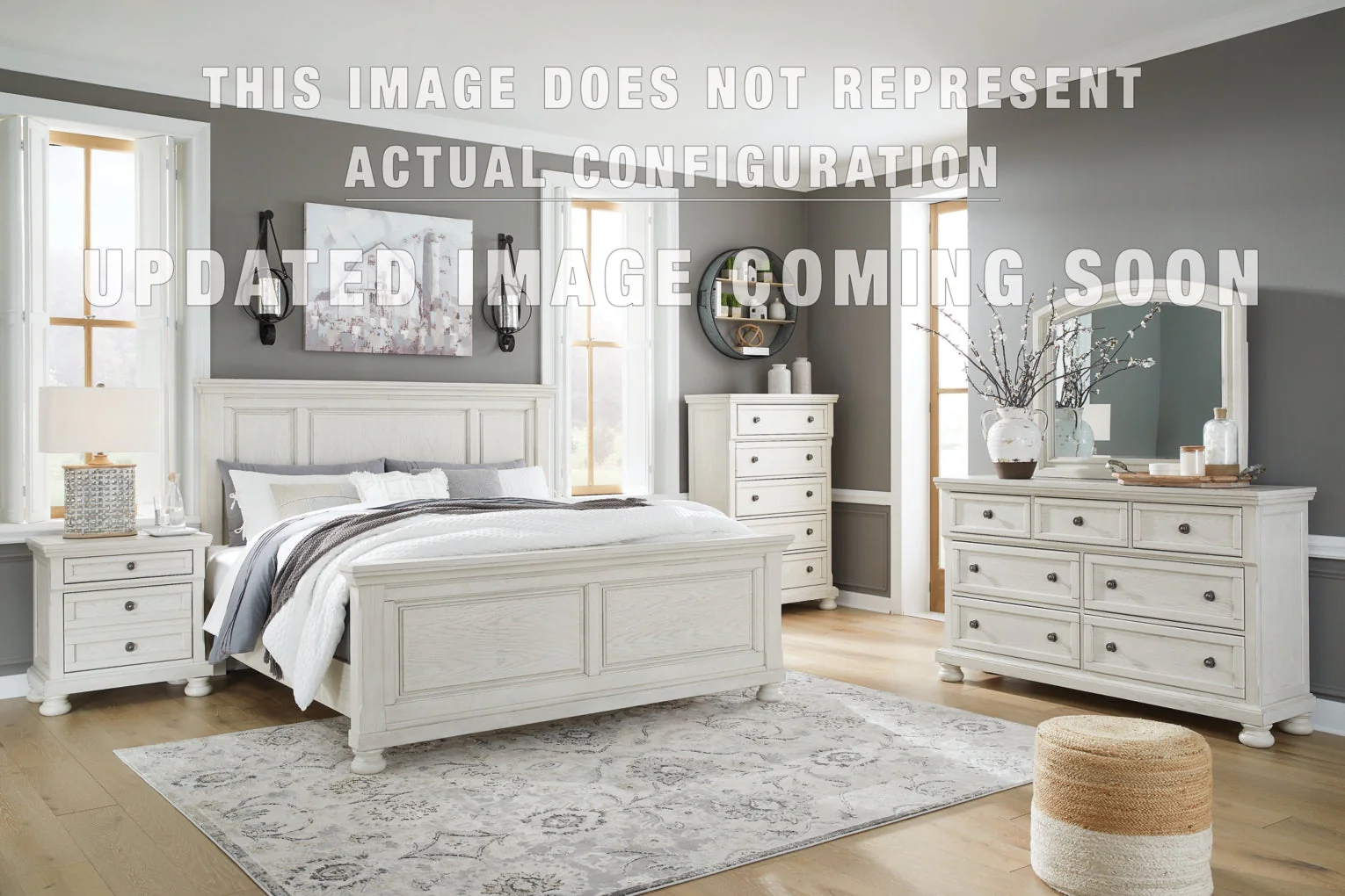 Robbinsdale Sleigh Bed. Dresser Bedroom Set