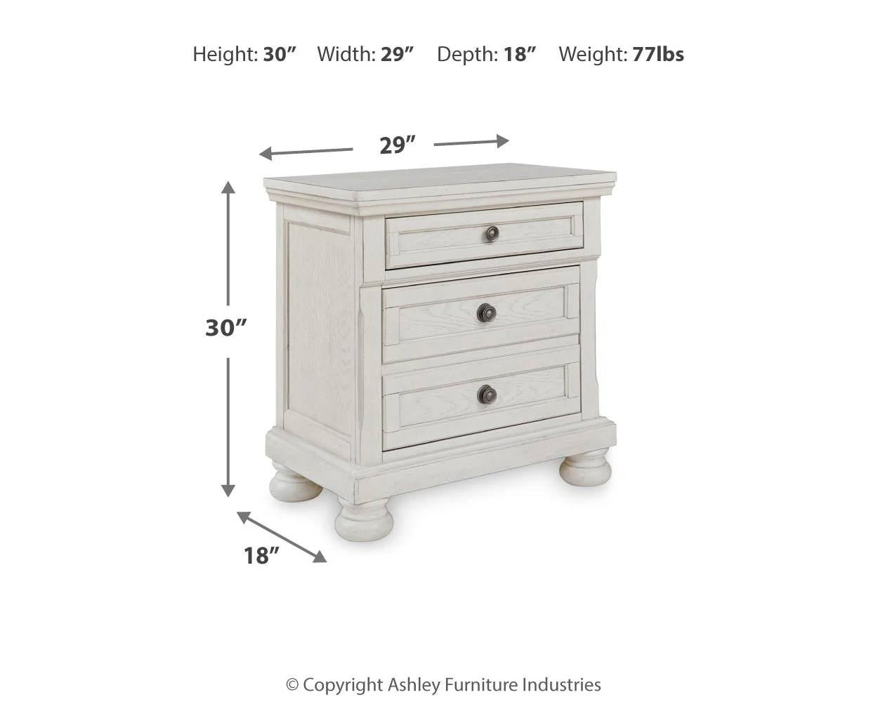 Robbinsdale Two Drawer Night Stand - Image 4