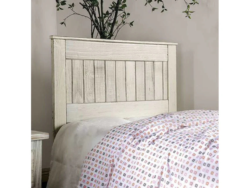 Rockwall White Twin Headboard