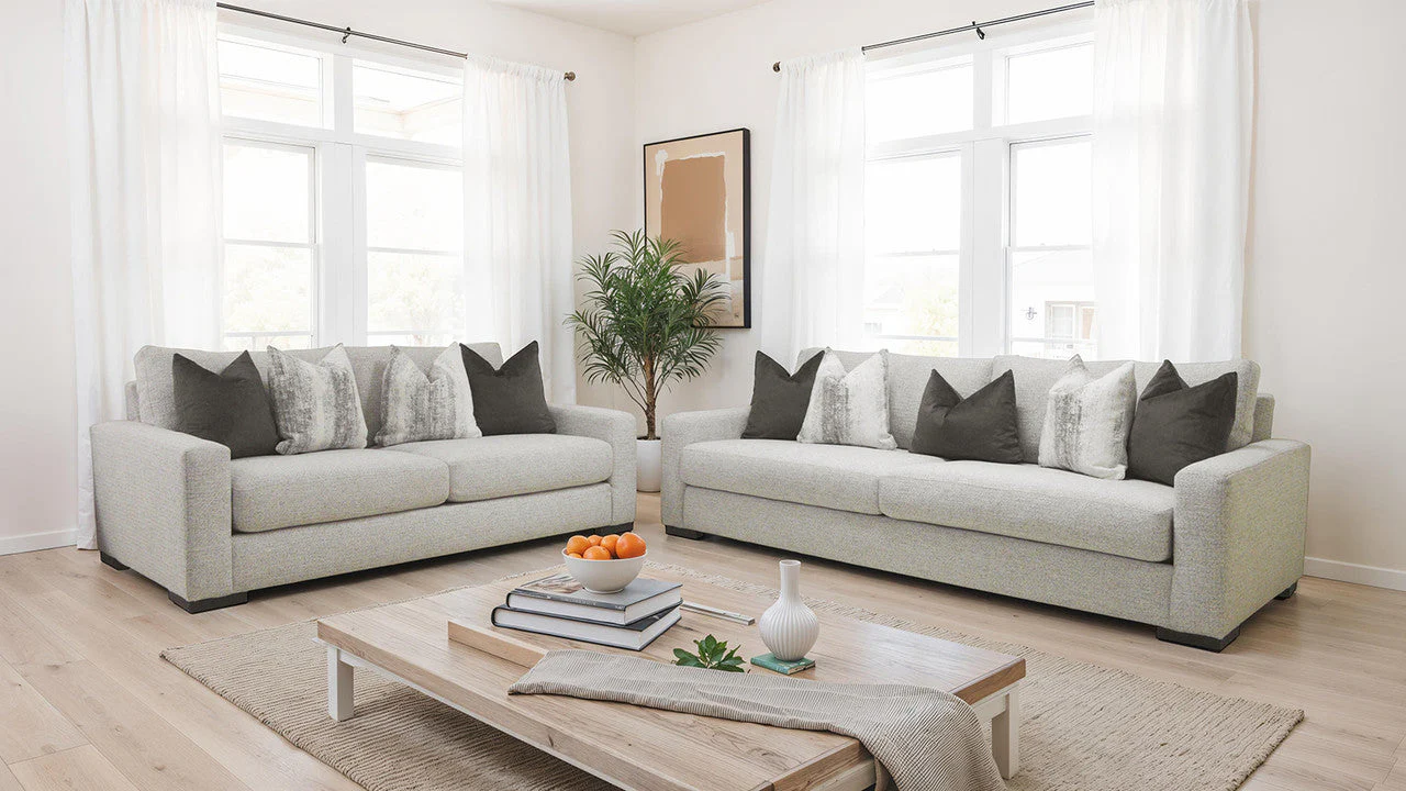 Romsey Light Gray Loveseat - Image 2