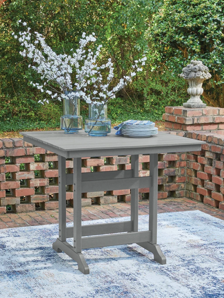 Ross Cove Square Counter Table with Umbrella Option - Image 2