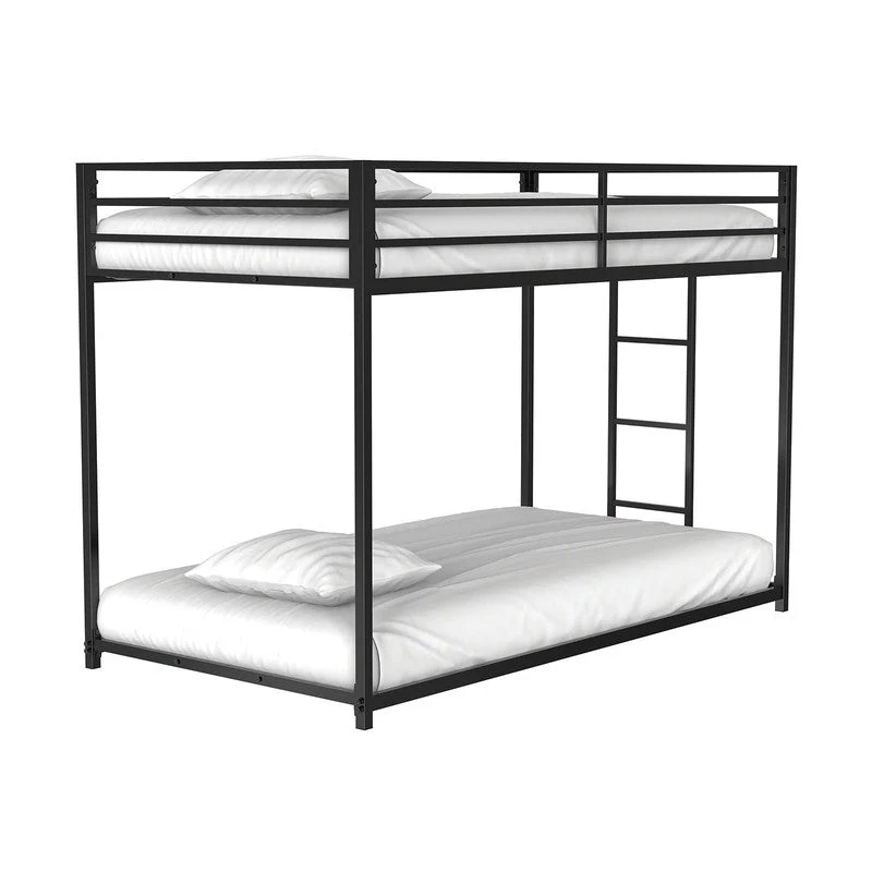 Rothwell Matte Black Twin/Twin Metal Bunk Bed - Image 3