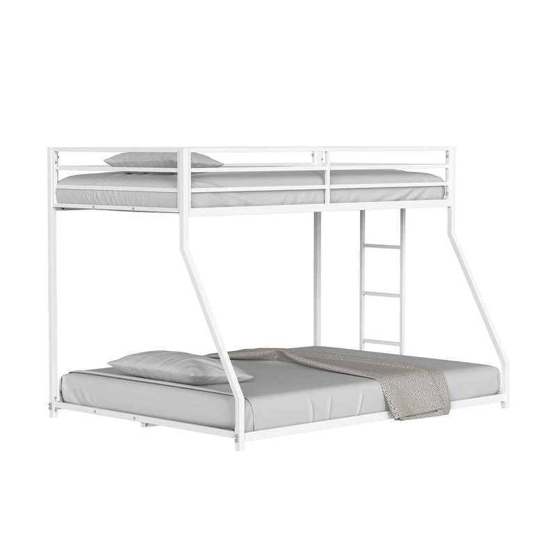 Rothwell Matte White Twin/Full Metal Bunk Bed - Image 3