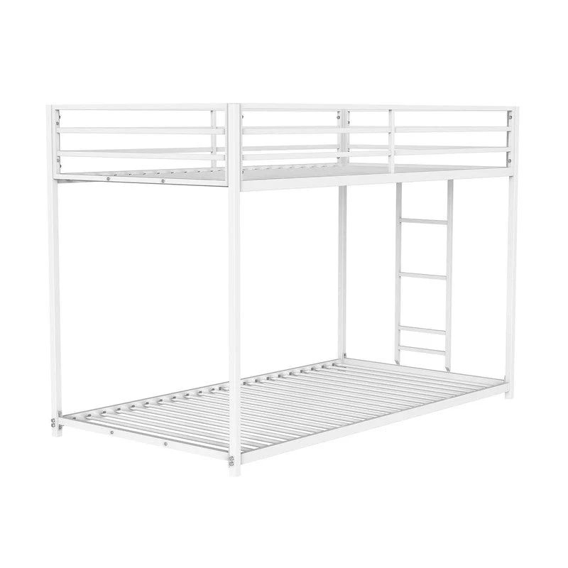 Rothwell Matte White Twin/Twin Metal Bunk Bed - Image 2