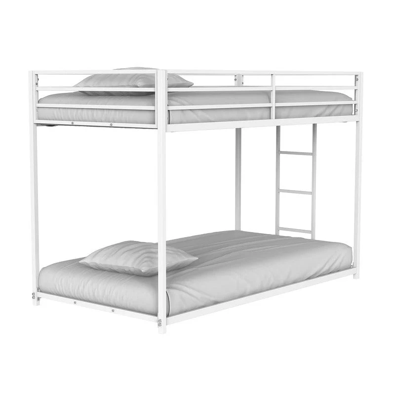 Rothwell Matte White Twin/Twin Metal Bunk Bed - Image 3