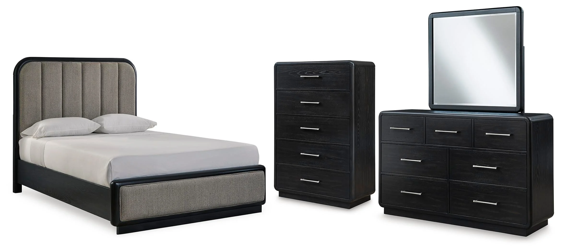 Rowanbeck Upholstered Panel Bed Bedroom Set - Image 6